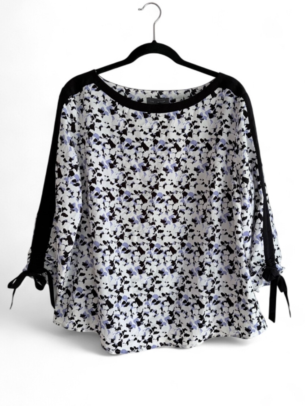 The Limited Ribbon Trim 3/4 Sleeve Print Blouse Size XL